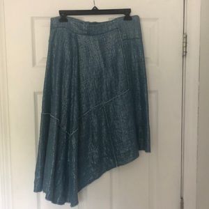 NWT Anthro Soft Denim Glittery Skirt Size 6